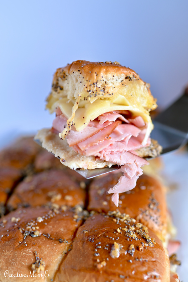 Baked Ham & Cheese Party Sandwiches - Creative Mom E